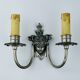 Silver-Plated Wall Lamp, France, 1930s, Set of 2