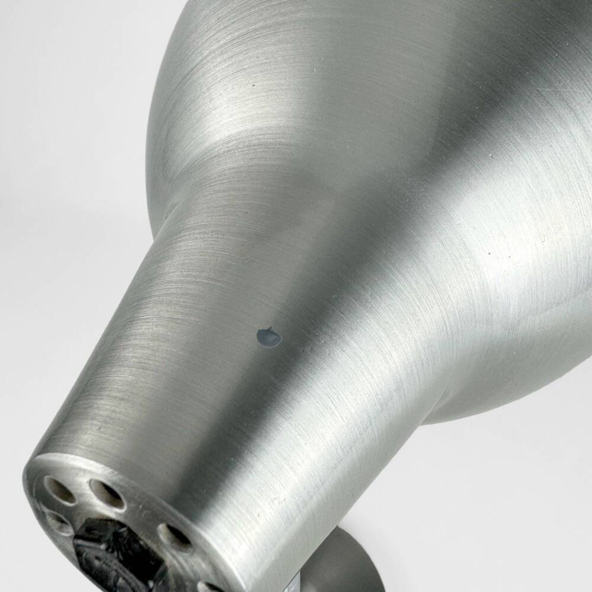 Flexible brushed aluminum lamp from the 60s