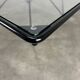 Pyramidal coffee table in steel wire and glass in the style of Piva