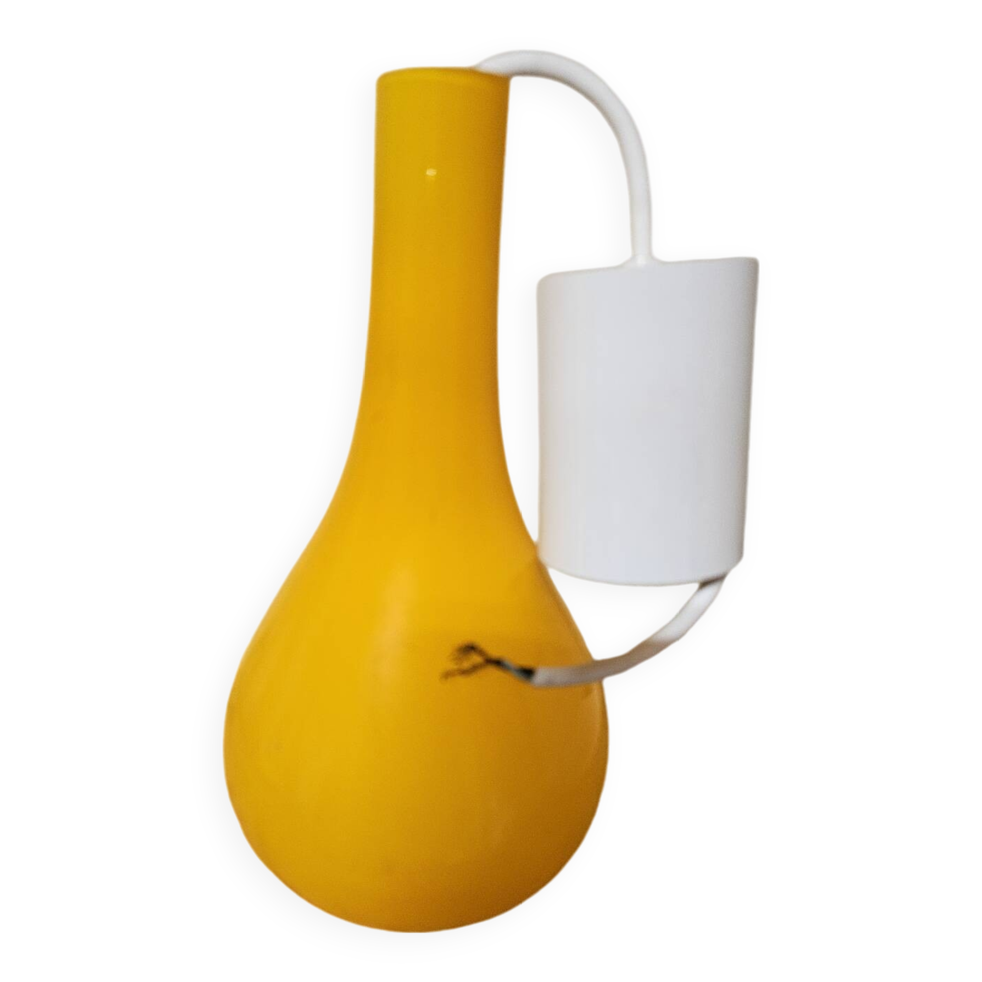 Vintage orange opaline pendant light