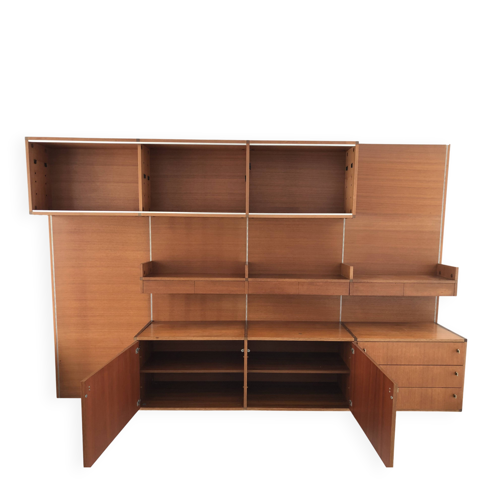 1960s teak wall unit