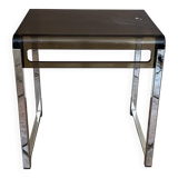 Side table. Chrome and plexiglass. 1970. Space age.