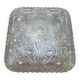 Square wall lamp in vintage transparent glass