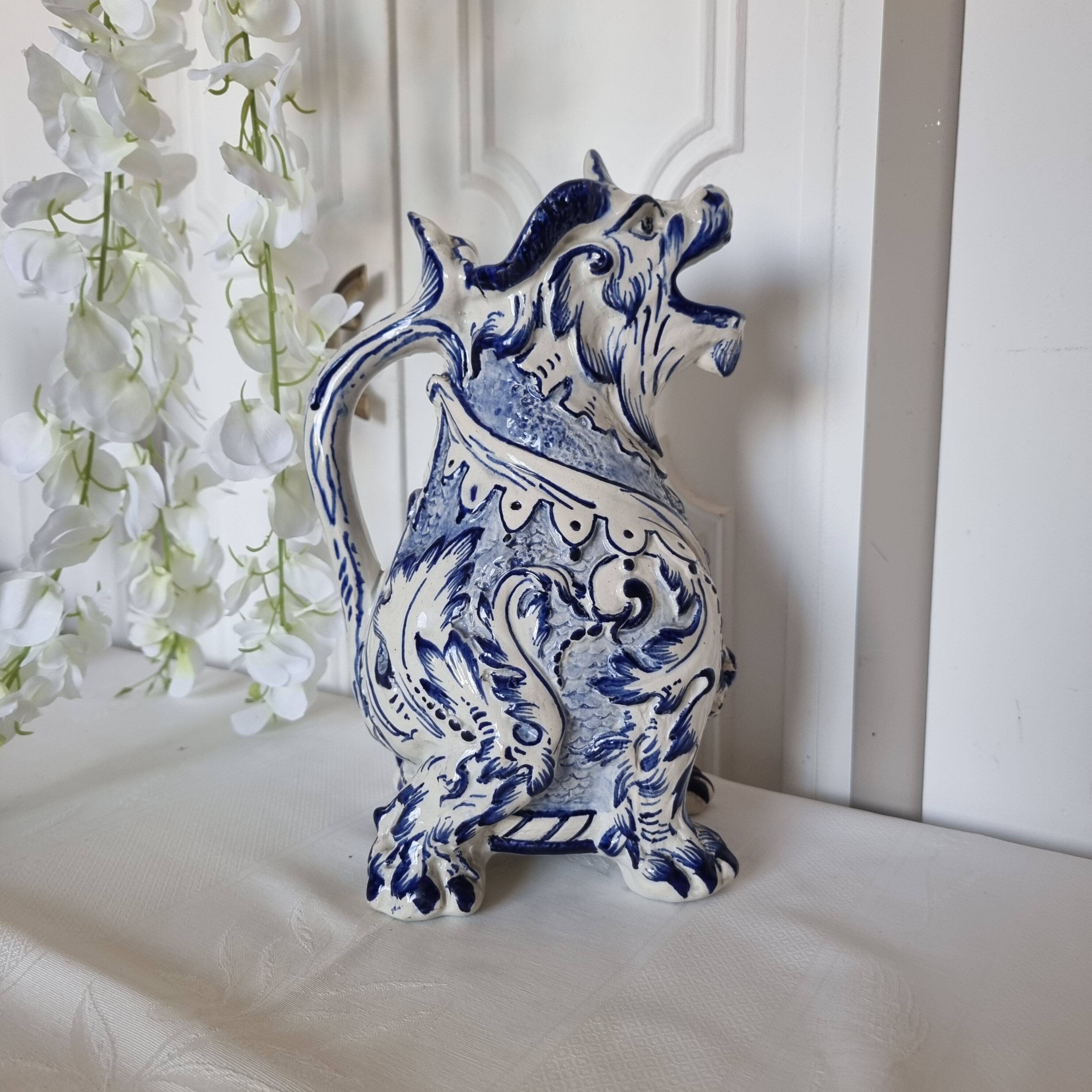 Aquamanil Pitcher with Chimera by Émile Gallé, 1890-1900