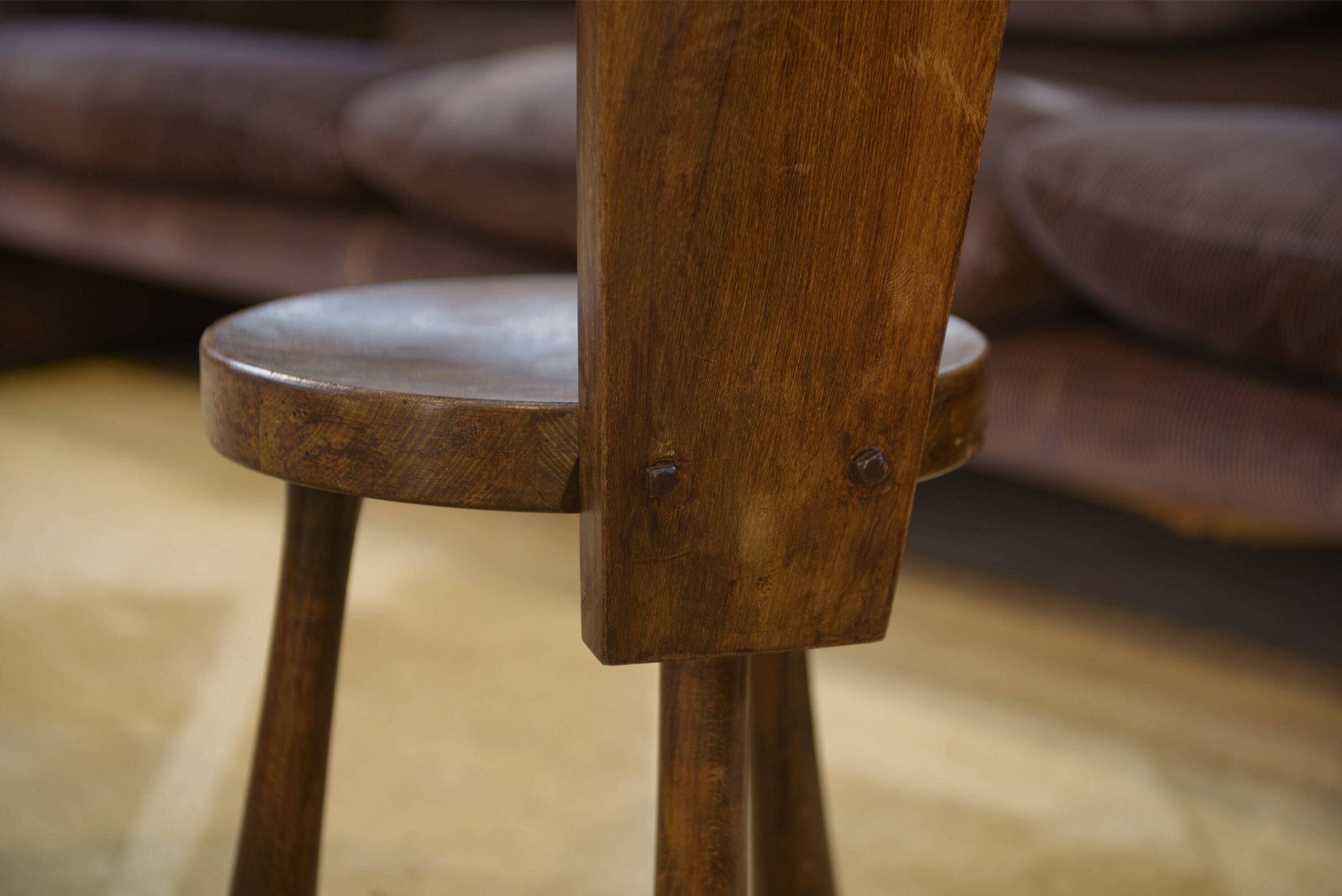 Ensemble de 2 chaises et une table brutaliste pour enfant 1960’s
