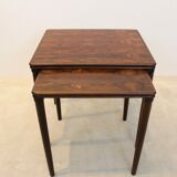 Danish set dark Oak Nesting Tables by E. W. Bach for Møbelfabrikken Toften, 1960s