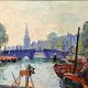 Impressionist paintings - pair of oil on cardboard signed by Jehann BERJONNEAU