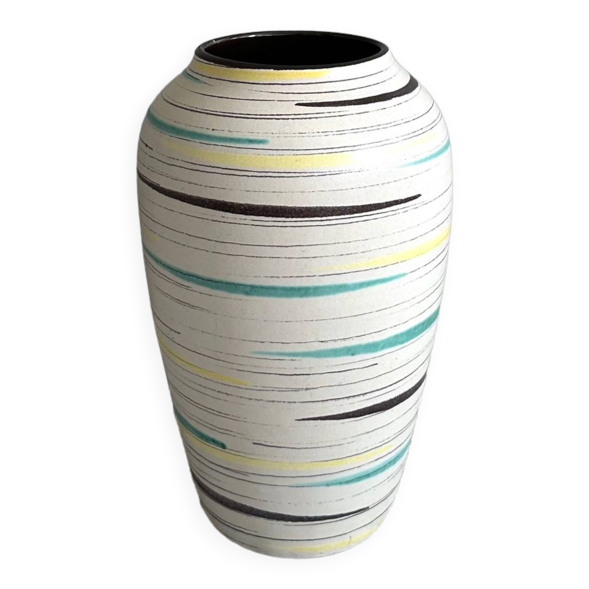 Vintage floor vase by Bay Keramik, Bay Vase 577-35, West German Pottery