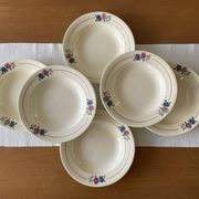 6 old earthenware soup plates from Salins-lès-Bains (Jura)