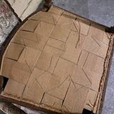 Pair of antique carved wooden armchairs