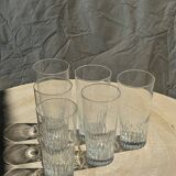 6 grands verres à orangeade en verre