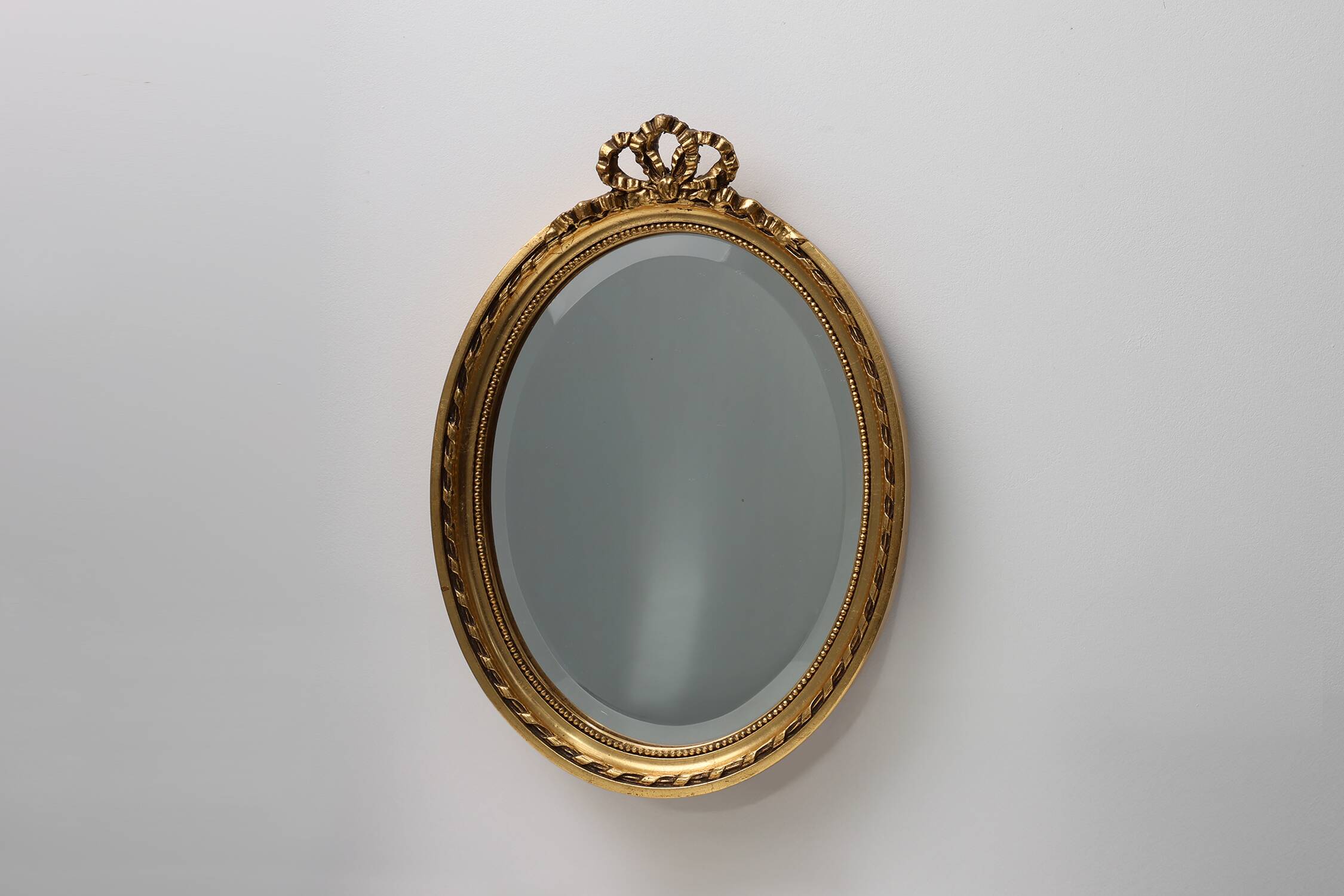 Dutch Wood with Beveled Louis-Philippe Style Mirror labeled Pieterman, 1950