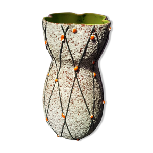 Ancien vase céramique grise décor