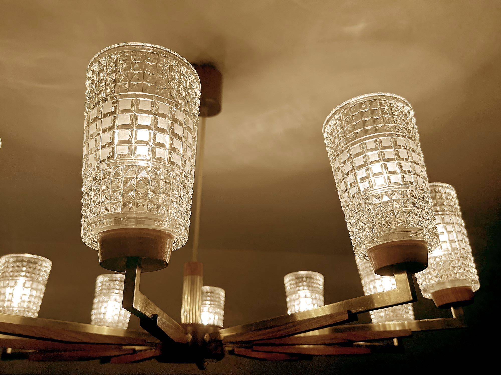 Large Vintage Scandinavian Pendant Light 60s