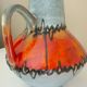Enameled ceramic pitcher vase, Carstens West Germany, 60s/70s design