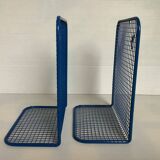 Pair of blue mesh bookends