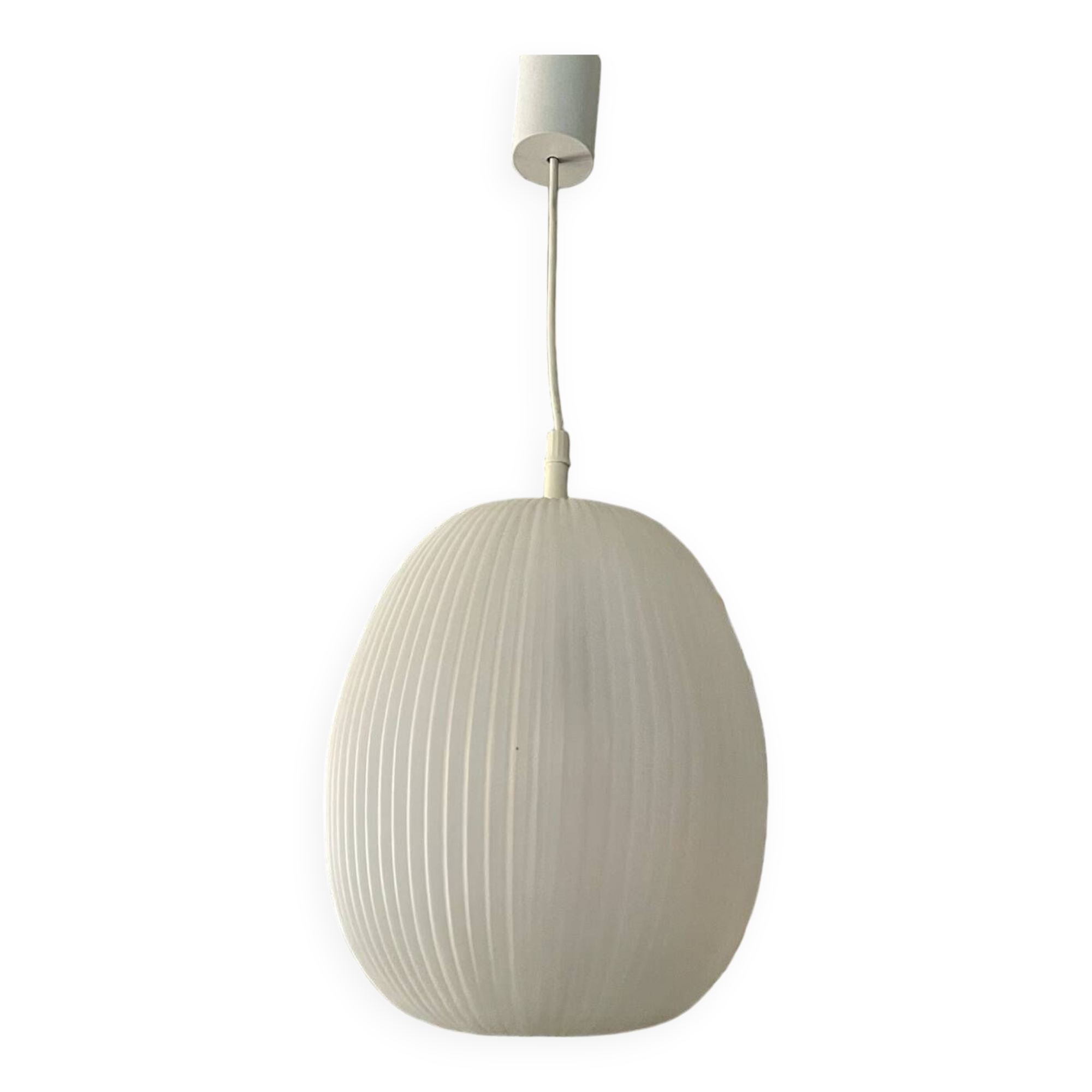 Cocoon Plissée chandelier by Aloys Gangkofner for Erco