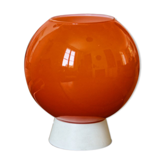 Lampe de table boule orange vintage années 70