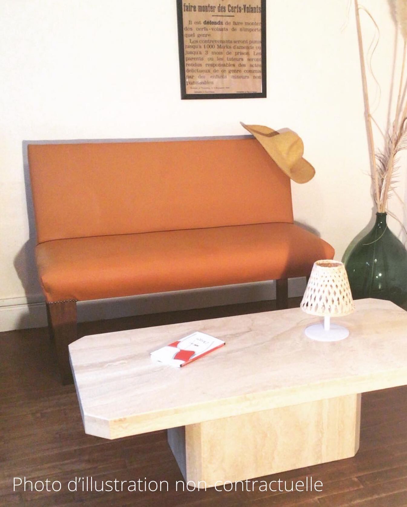 Italian travertine coffee table