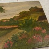 Painting on wood to be restored