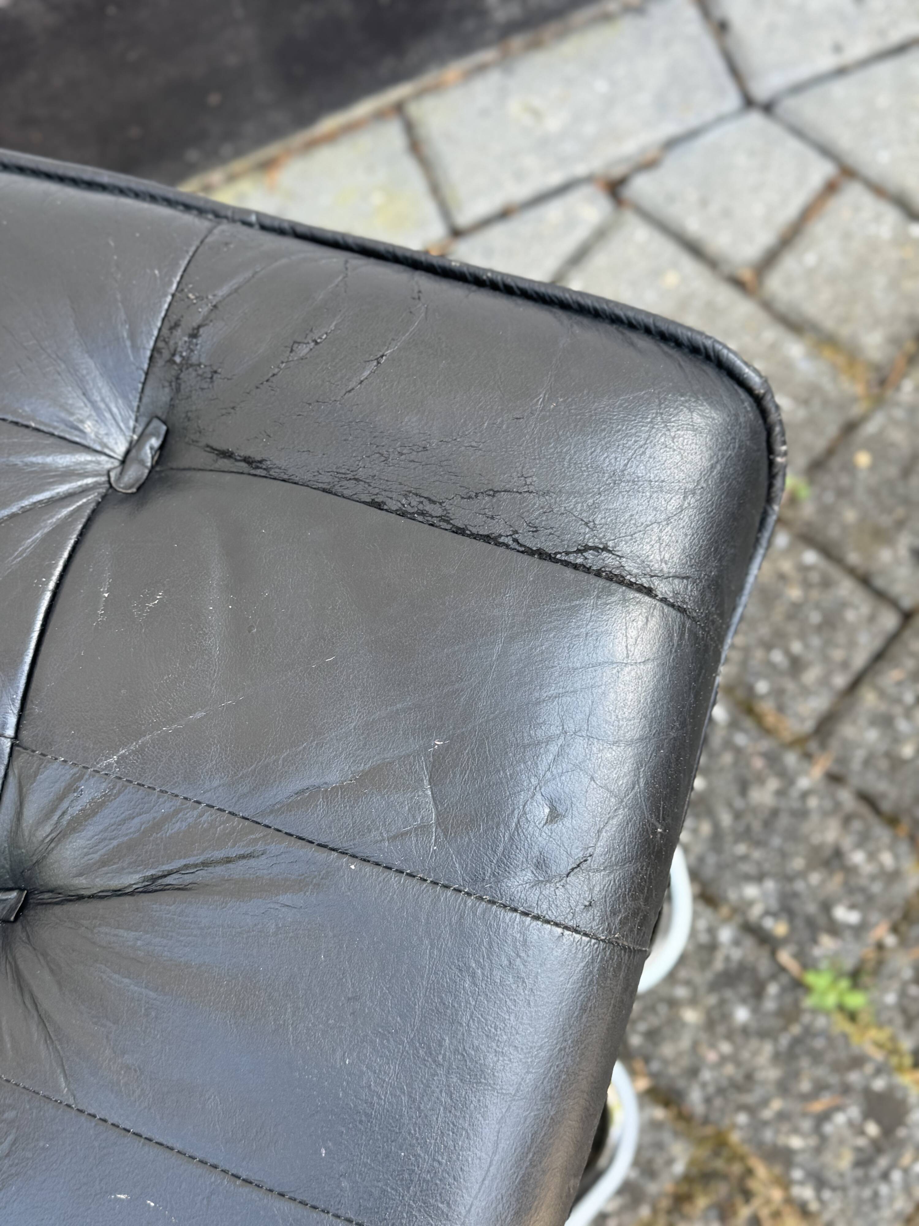 Unico of Denmark Leather Ottoman