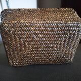 Basket / storage basket in woven rattan - Mid 20th century
