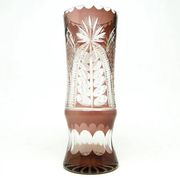 Vase moderne du milieu du siècle, en verre cristal, Pologne, années 1970