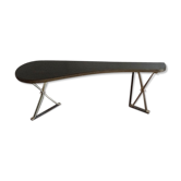 Console en laiton et verre années 50