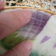 6 Assiettes anciennes en barbotine de saint Amand terre de fer asperge