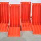 Orange vinyl rack
