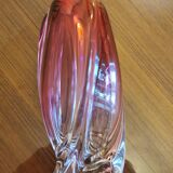 Vase val saint lambert en verre cristal belgian marked