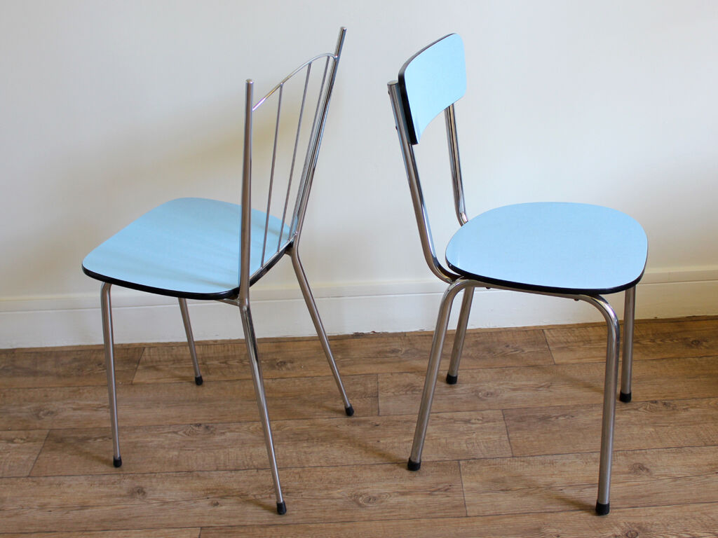 Duo of formica chairs 60s