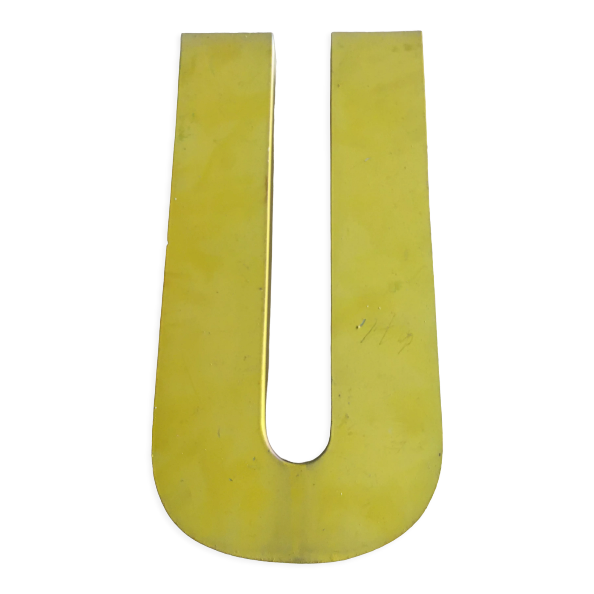 Vintage industrial letter in zinc