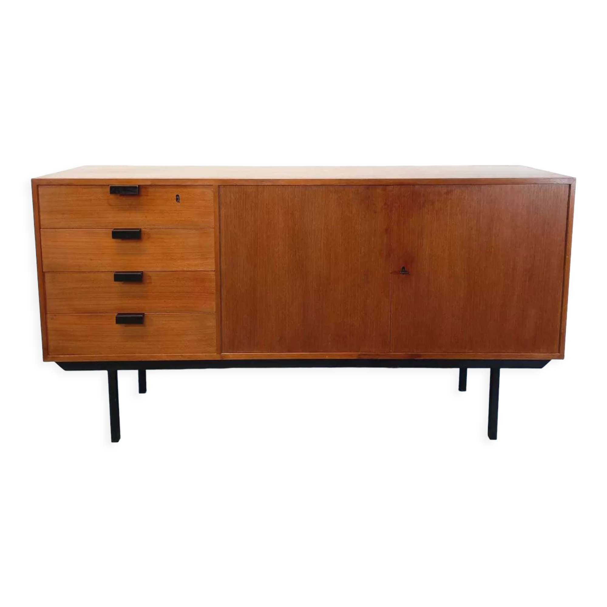 Vintage Scandinavian style modernist teak sideboard from the 50s 60s, Robin Day design for Hille