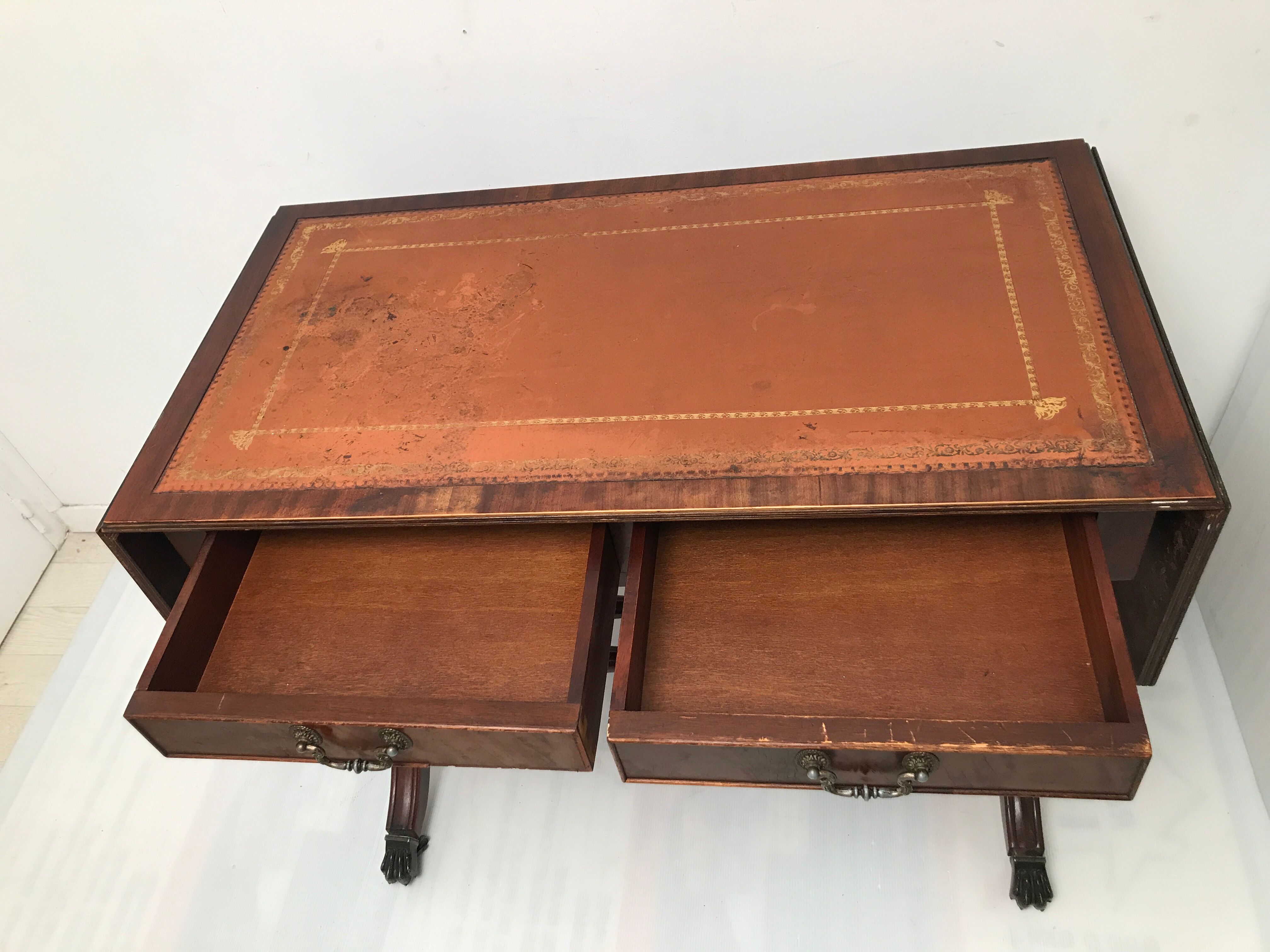 Wooden lyre english style desk