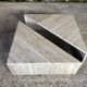 Pair of triangular coffee tables in travertine, Italy circa 70 / 80