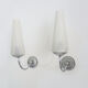 Pair of vintage metal wall sconces with glass tube 1970
