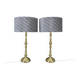 1960s  Pair of Large Brass Table Lamps by MS Belysnin, Denmark