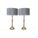 1960s  Pair of Large Brass Table Lamps by MS Belysnin, Denmark