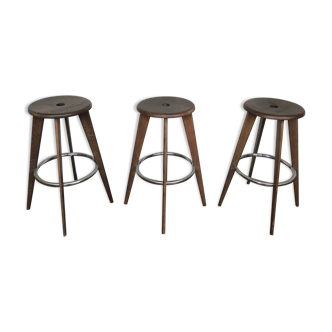 3 stools of bar design Jean Prouvé edition Vitra 2002