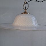 Xxl white swirl ceiling lamp murano vintage