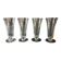 Lot de 4 flûtes à champagne en verre gravé