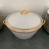 L.Lourioux porcelain service in Foëcy (French craftsmanship) 29 pieces