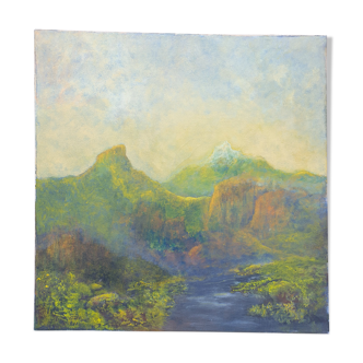 Oil landscape on canvas