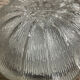 Vintage flower ceiling light or wall sconce in pressed moulded glass.