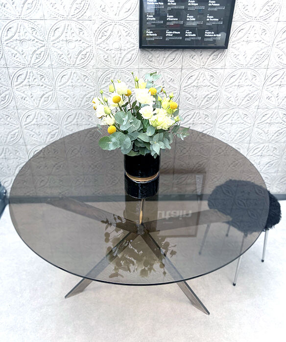 70s Glass roundtable