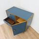 Buffet commode vintage en bois & bleu