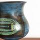 Vallauris, Vase Moderniste, céramique émaillée bleue, Jean de Lespinasse.