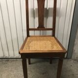 6 Art Deco caned chairs