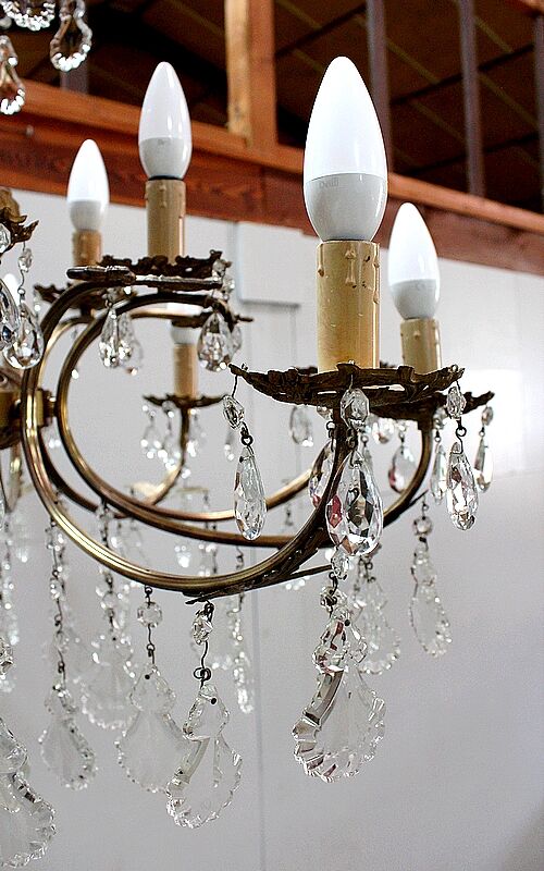 Crystal chandelier mid 20th